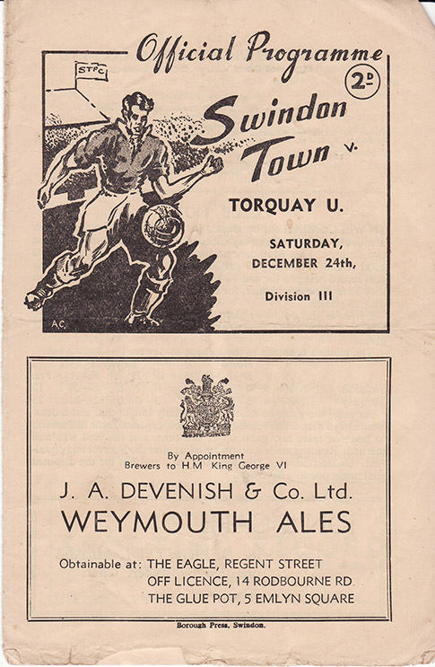 <b>Saturday, December 24, 1949</b><br />vs. Torquay United (Home)